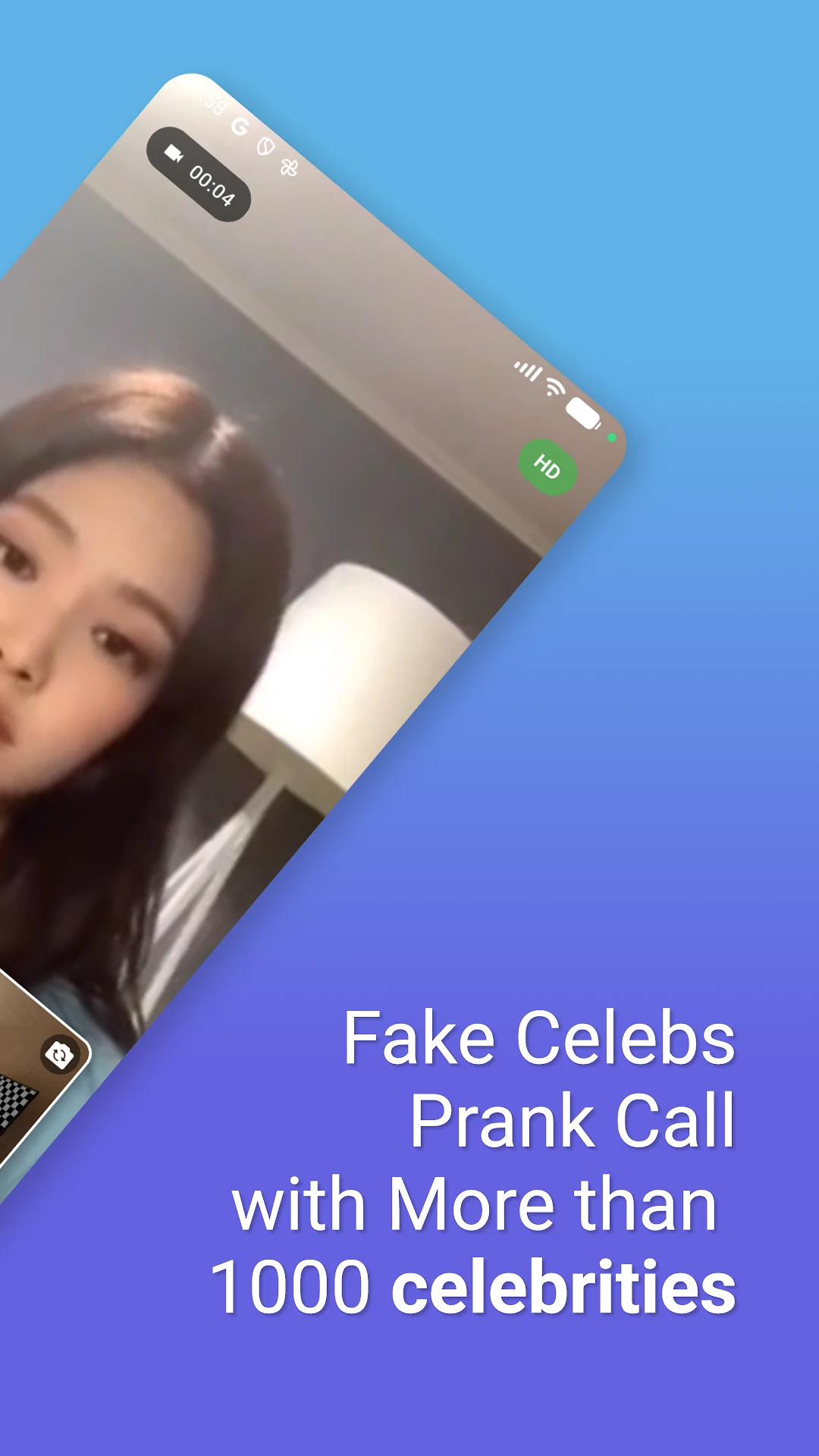 Fake Celebs Call Prank promotional app screenshot